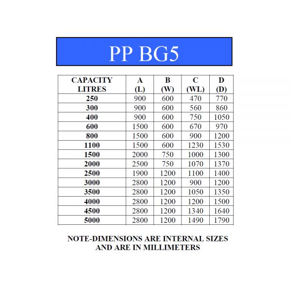 PP BG5 Below Ground Settling Tank Pioneer Plastics