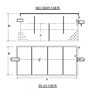 Section Plan View Above Ground Acid Neutralising Tank Pioneer Plastics