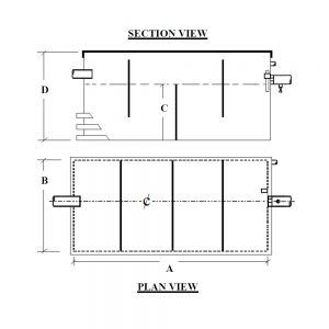 Section Plan View Above Ground Mixing Tank Pioneer Plastics
