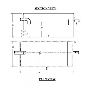 Section Plan View Above Ground Settling Tank Pioneer Plastics