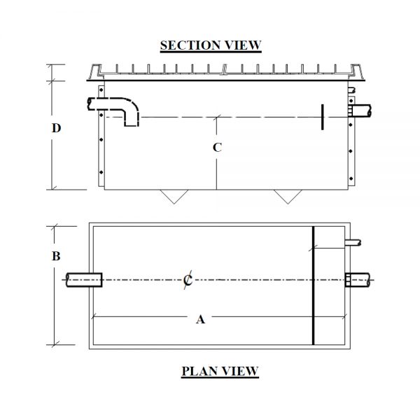 Section Plan View Below Ground Settling Tank Pioneer Plastics